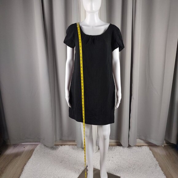 Old Navy Women's Black Puff Sleeve Scoop Neck, Casual Midi Dress Size Medium - Picture 6 of 12